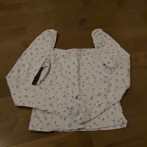 S puffed sleeve shirt light blue